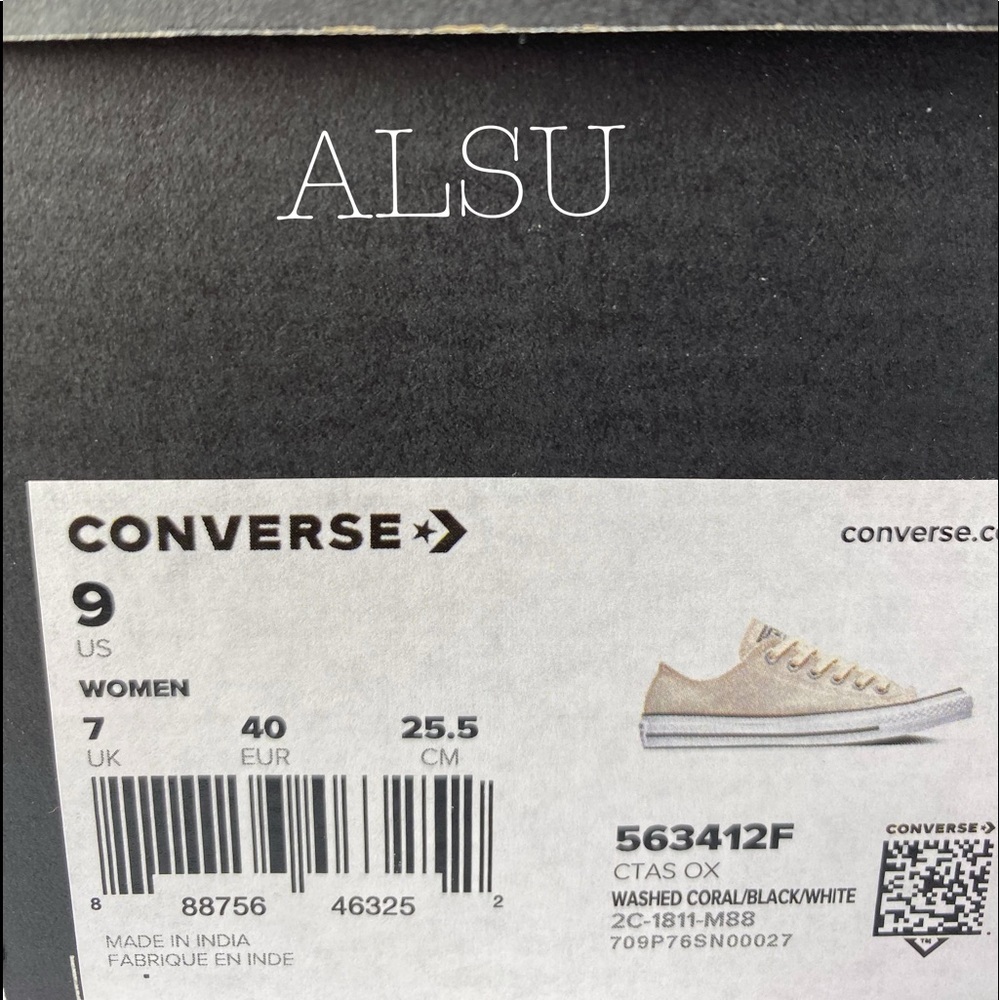 Converse Ctas Low Top Canvas Washed Coral W - Picture 8 of 8